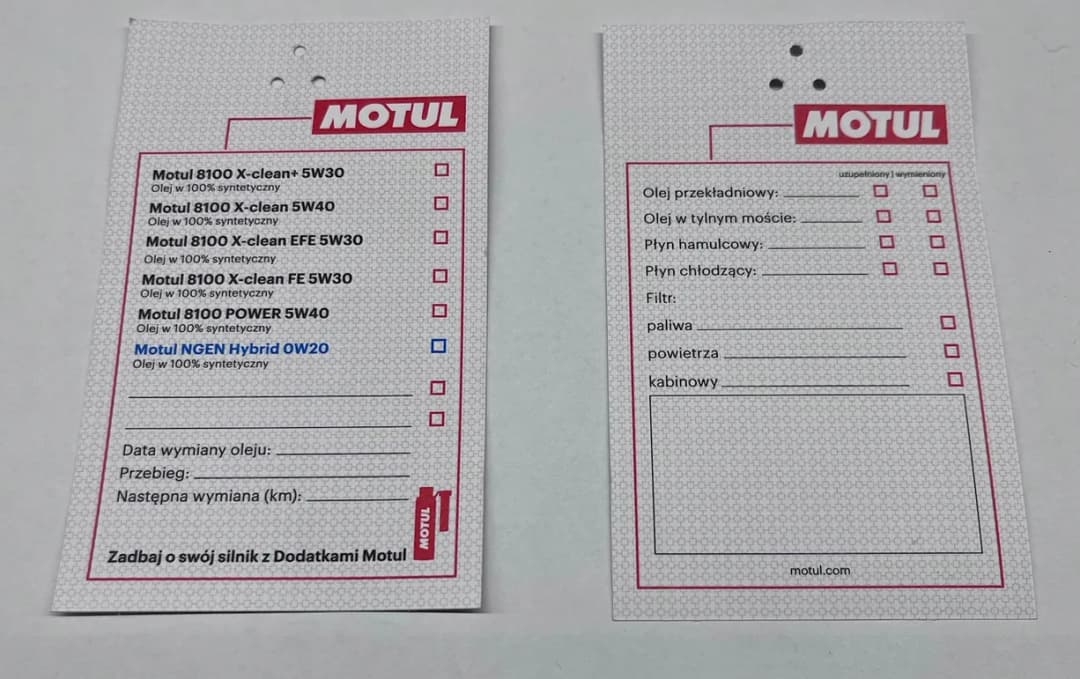Zawieszka wymiany oleju Motul – niezawodność i trwałość dla warsztatów