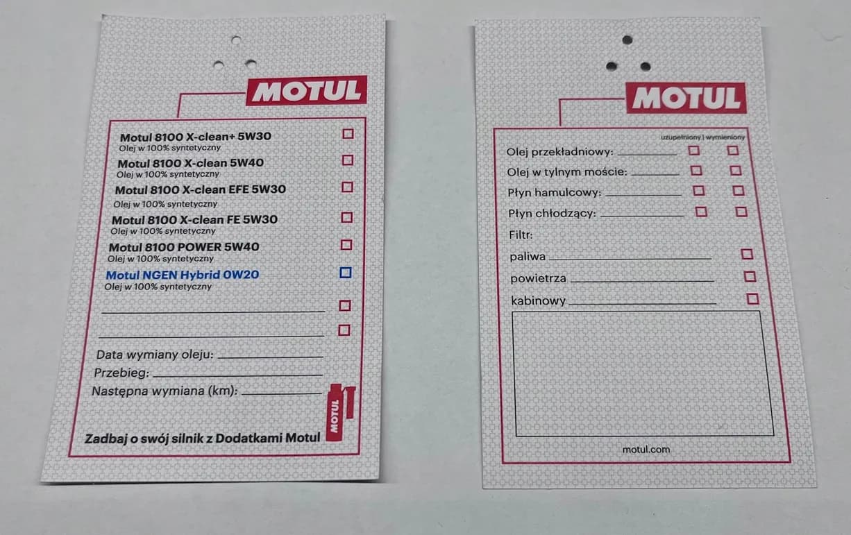 Zawieszka wymiany oleju Motul – niezawodność i trwałość dla warsztatów